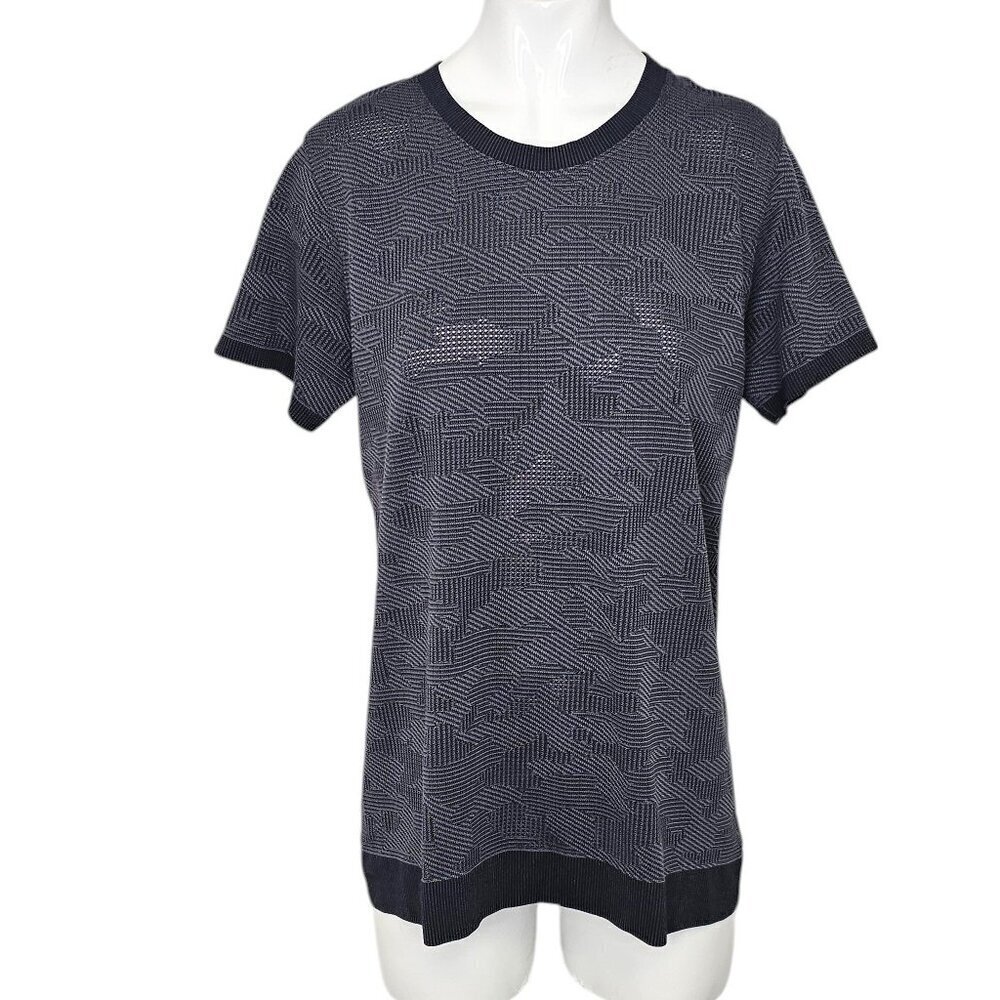 Lululemon Womens Swiftly Breathe Short Sleeve Camo Vented, Ashphalt Grey, Size 8